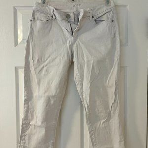 Loft White Jeans 28/6 Cropped Ankles Straight Leg